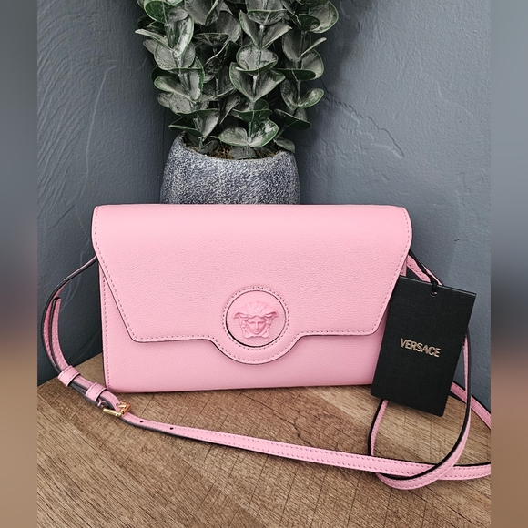 Versace Handbags - VERSACE Medusa Pink Shoulder Bag